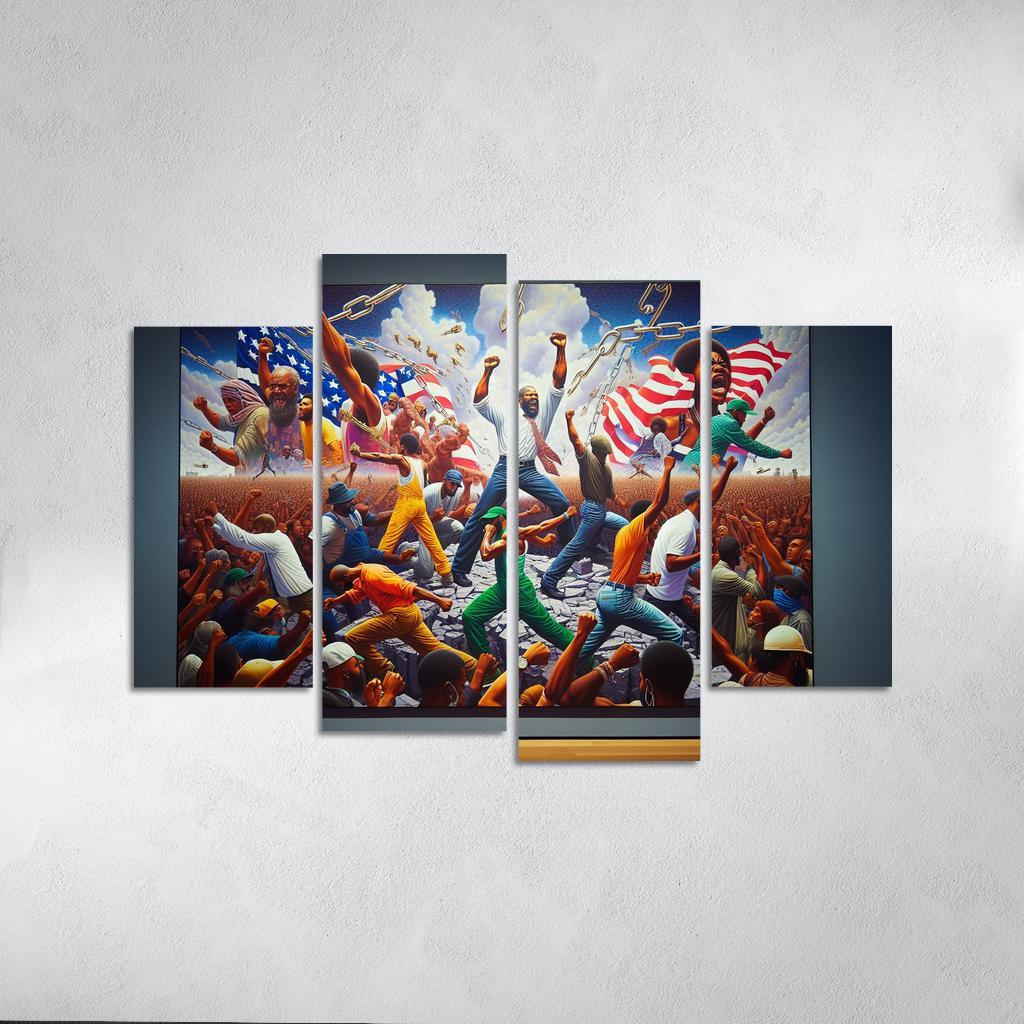 Walls Of Justice The Fight Against Racial Inequality Multi-panel Paintings