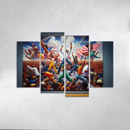Walls Of Justice The Fight Against Racial Inequality Multi-panel Paintings