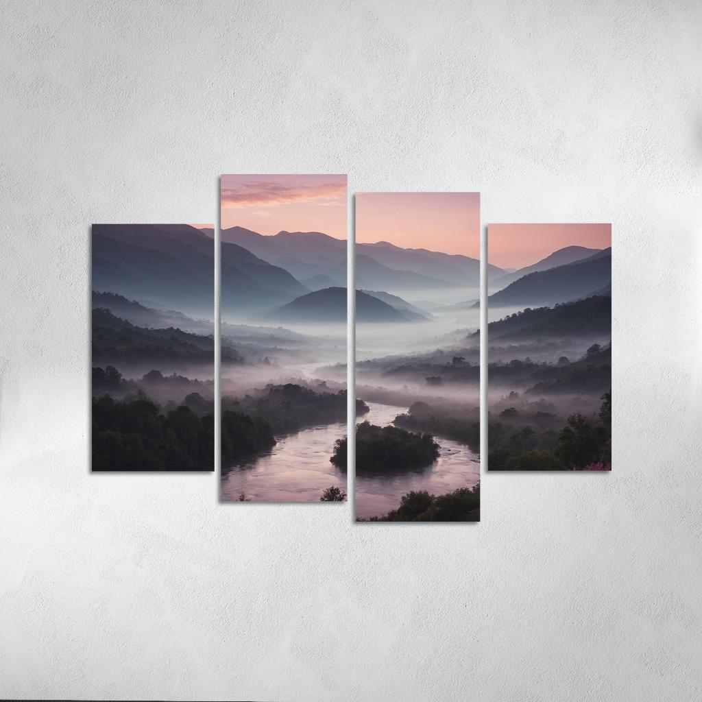 Whispers Of The Dusk Over Misty Valleys Art Trends