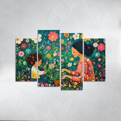 A Garden Of Wisdom A Mothers Nurturing Spirit Canvas Paintings Frame