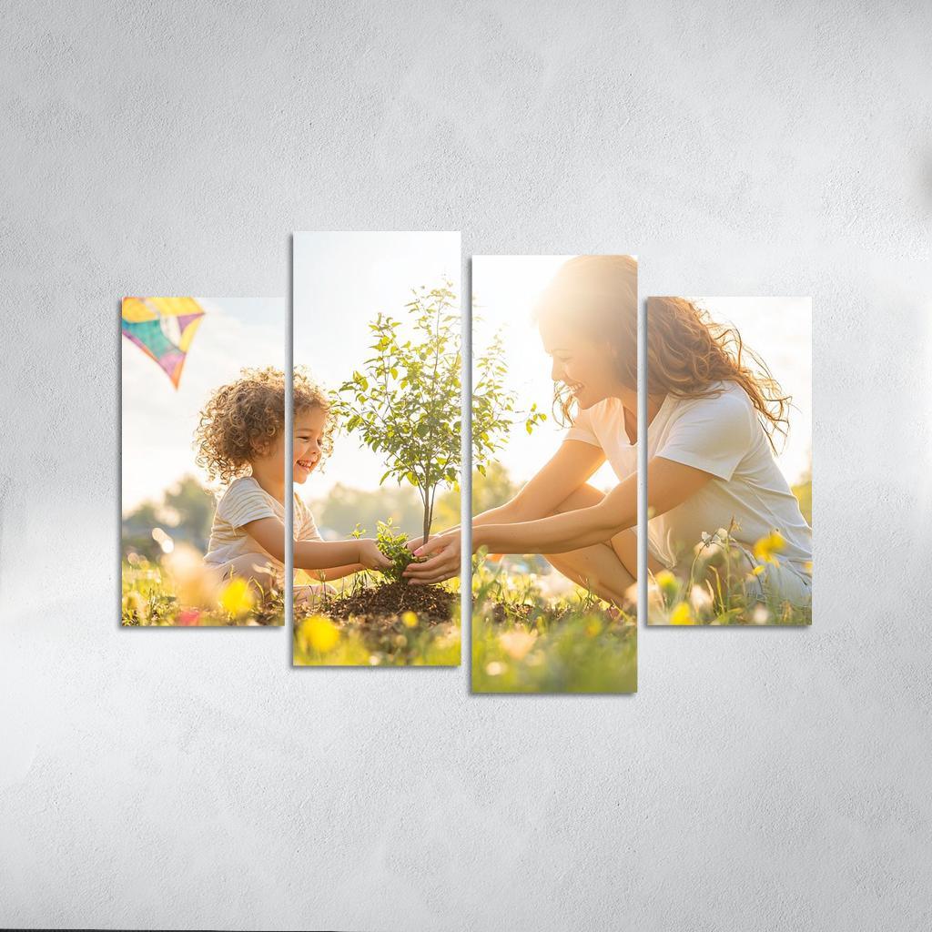 Chasing Dreams Together A Mother's Guidance Canvas Paintings Frame