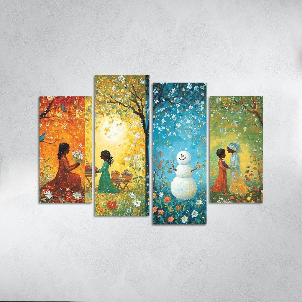 Seasons Of Love The Cycle Of Nurturing Custom Paintings Frame