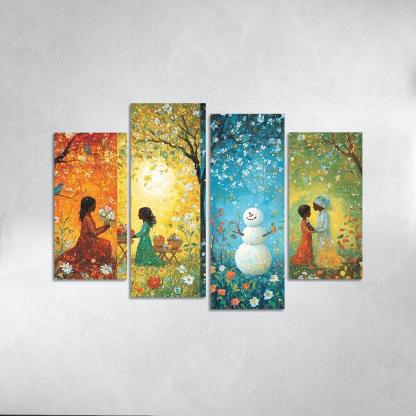 Seasons Of Love The Cycle Of Nurturing Custom Paintings Frame