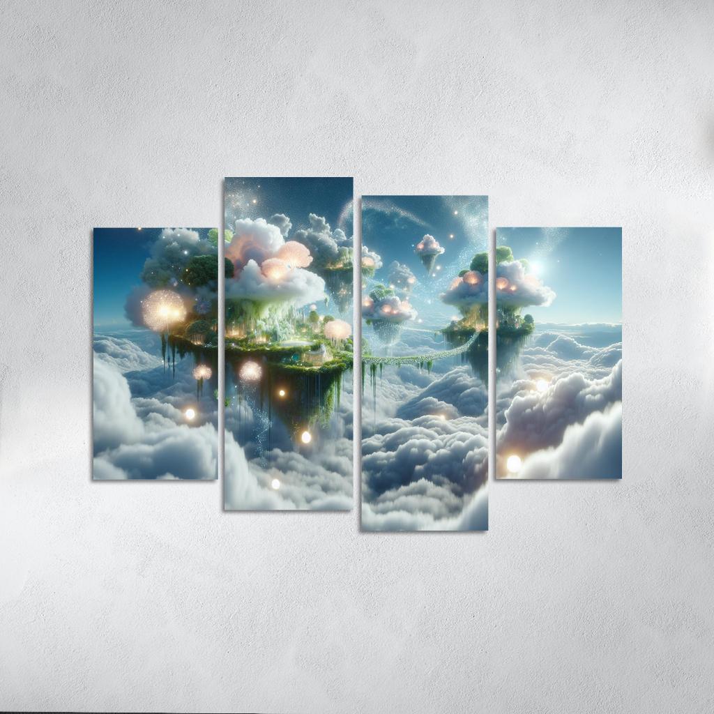 The Ethereal Canopy 4 Piece HD Canvas Wall Art-Original Frame