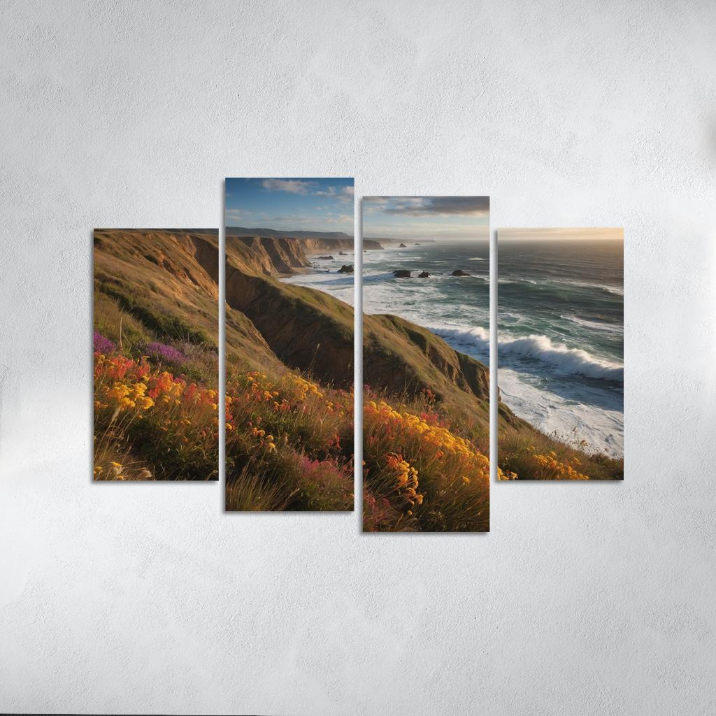 The Majestic Bluffs Of Ocean Edge Modern Paintings Frame