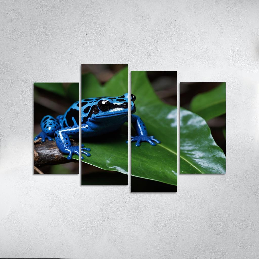The Spectacular Blue Poison Dart Frog Jewel Of The Rainforest Modern Paintings Frame
