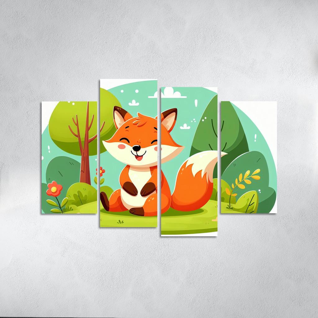 Friendly Fox - Forest Guardian Framed Paintings