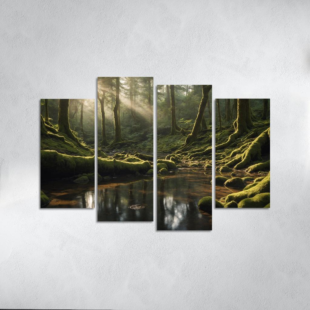 The Serenity Of Hidden Forest Glens Oil Paintings Frame