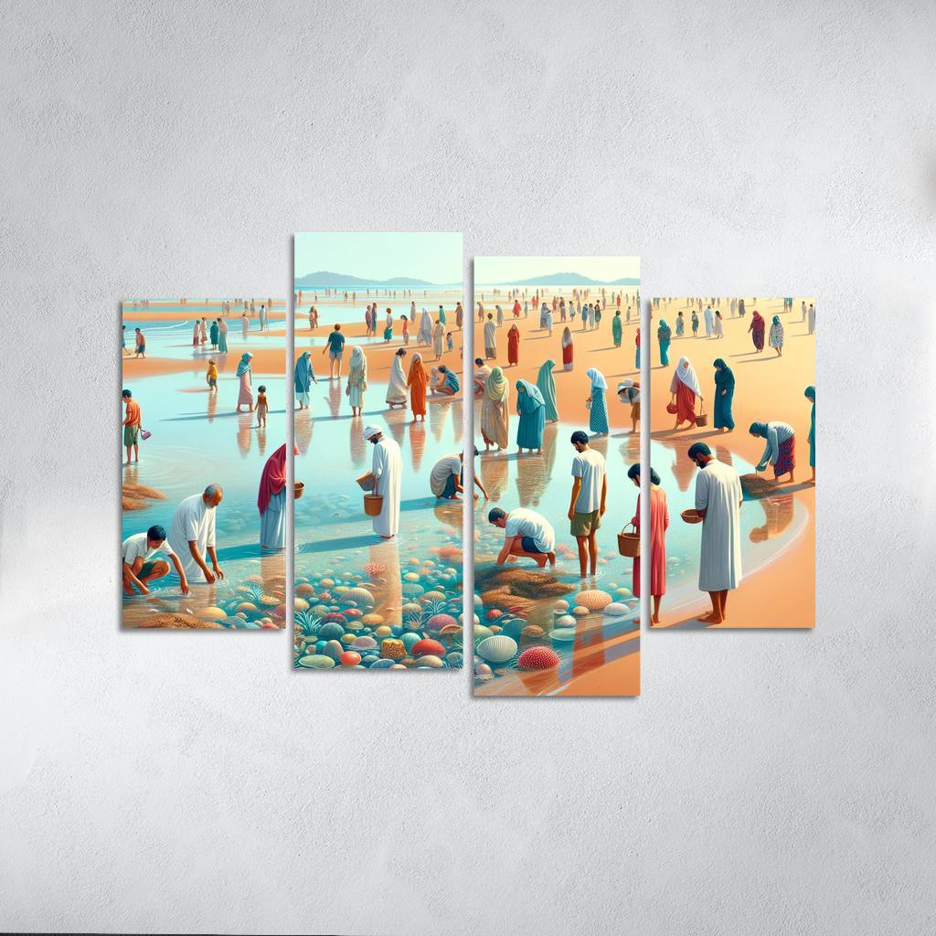 Tidepool Wonders Beach Modern Paintings Frame
