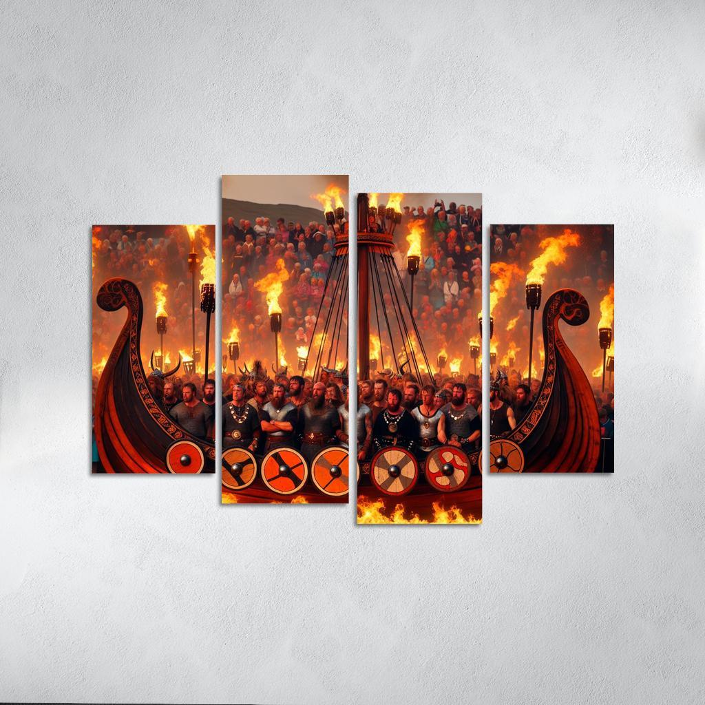 Up Helly Aa - Scotland Framed Paintings