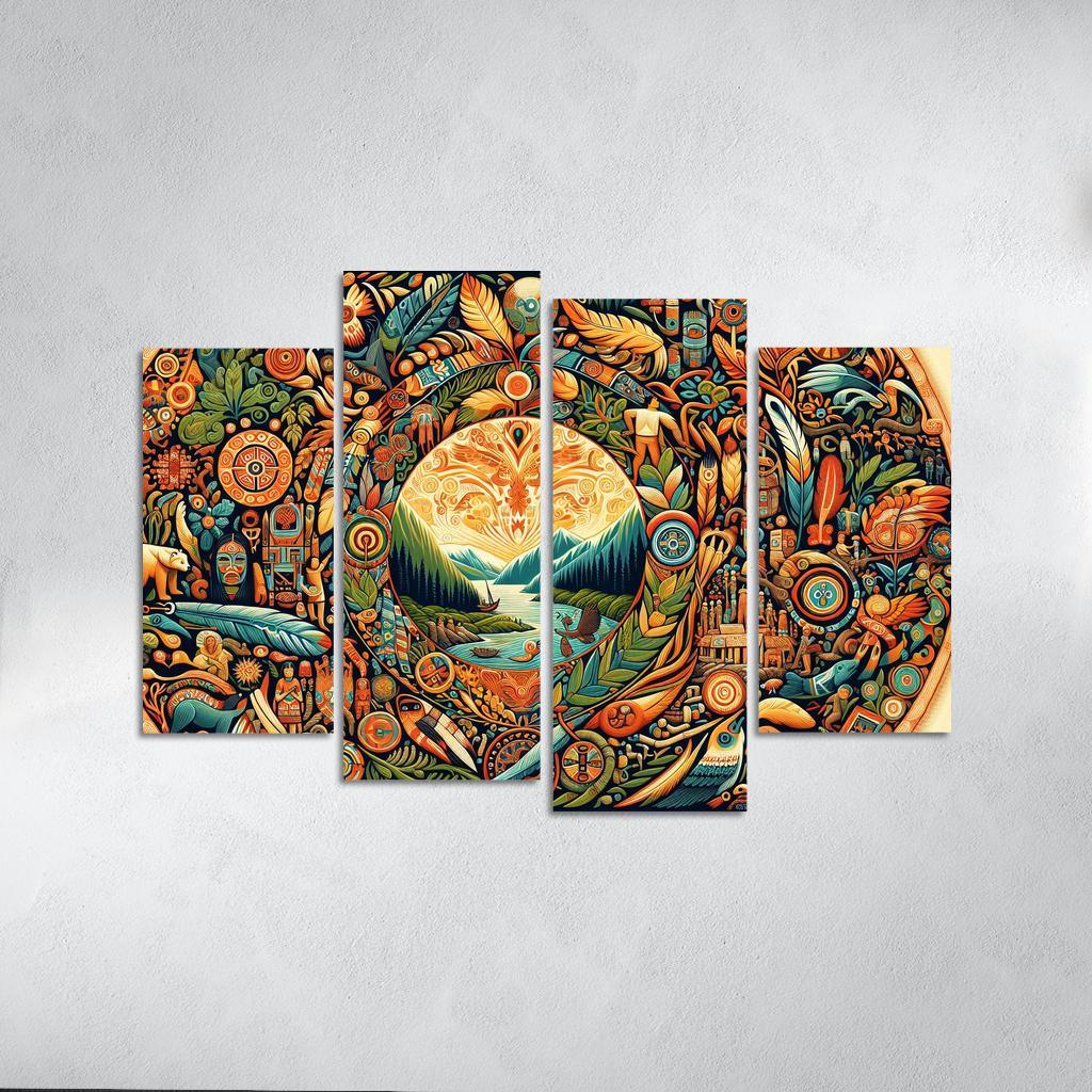 Cultural Tapestry Celebrating Indigenous Heritage Custom Paintings Frame
