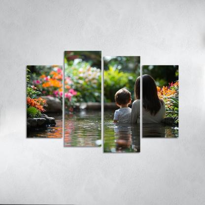 Reflections Of Love The Mirror Of Motherhood Custom Paintings Frame