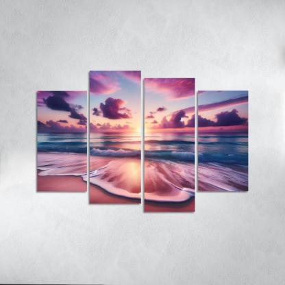 Sunrise Vista Coastal Meditation Spot Oil Paintings Frame