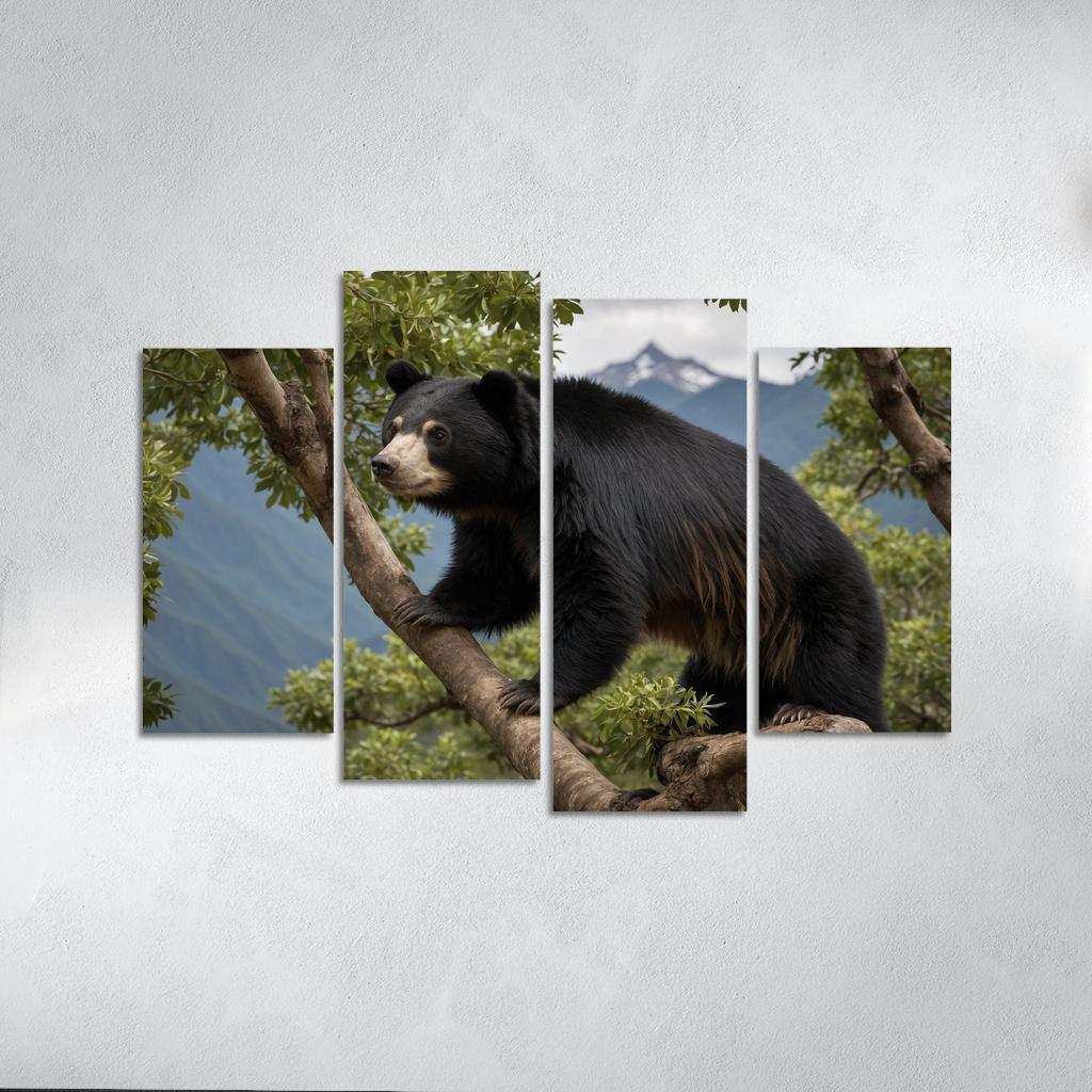 The Captivating Spectacled Bear South America's Only Bear Oil Paintings Frame
