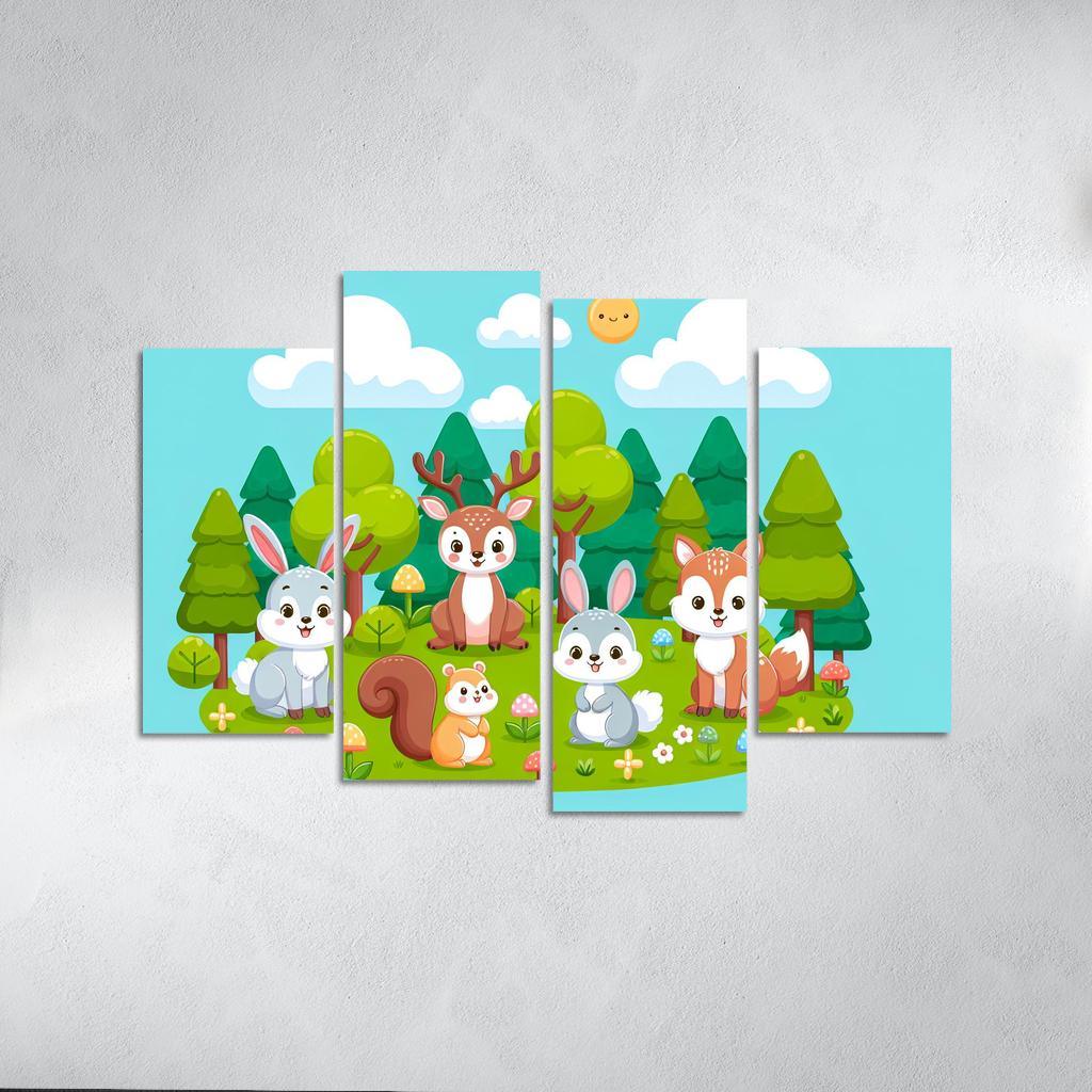 Friendly Forest Friends Premium Artwork Frames