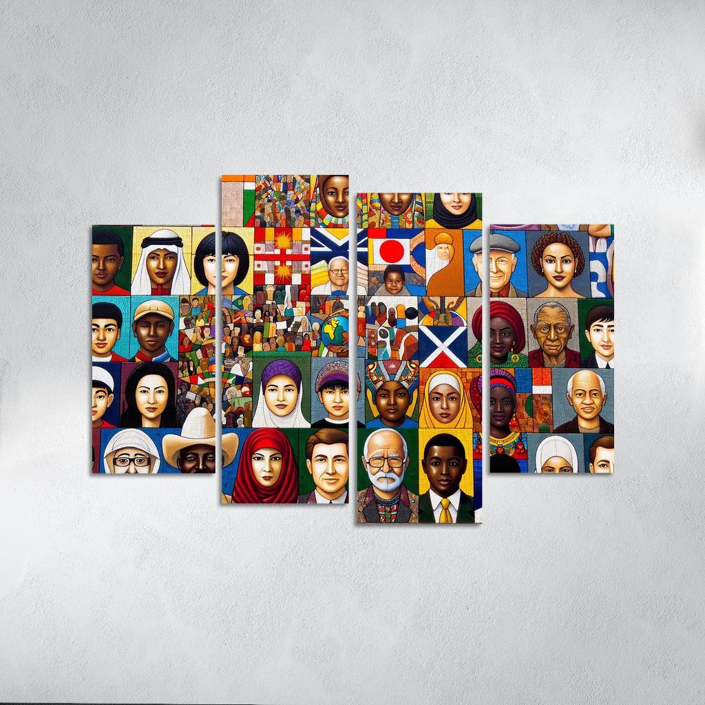 The Colors Of Diversity Celebrating Multiculturalism Custom Paintings Frame