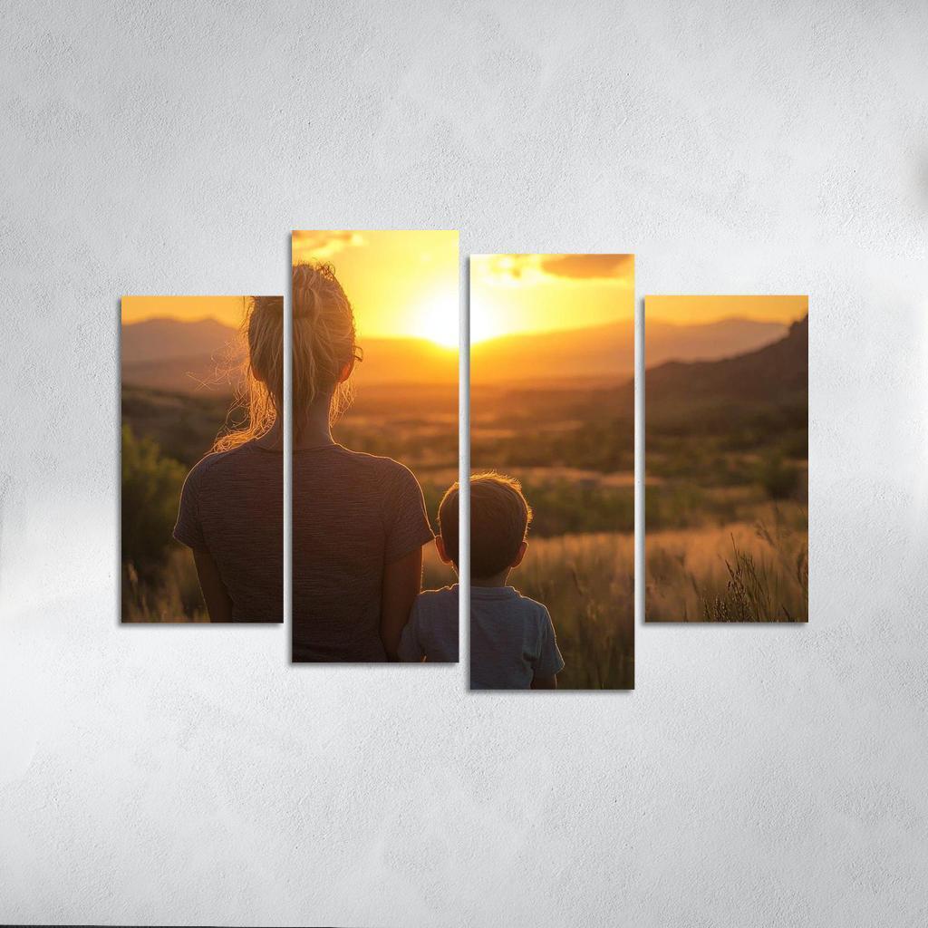 Her Silent Strength A Mothers Resilience Canvas Paintings Frame