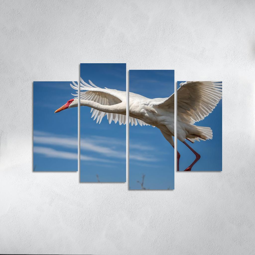 The Majestic Siberian Crane Harbingers Of Change Canvas Paintings Frame