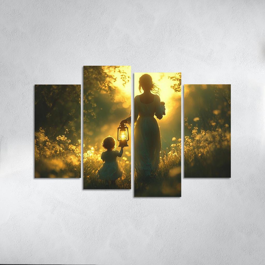 Shadows Of Love A Mothers Guiding Light Canvas Paintings Frame