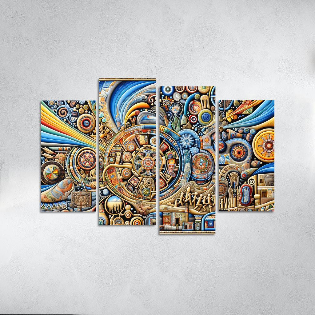 Culture Unbound Preserving Indigenous Traditions Multi-panel Paintings