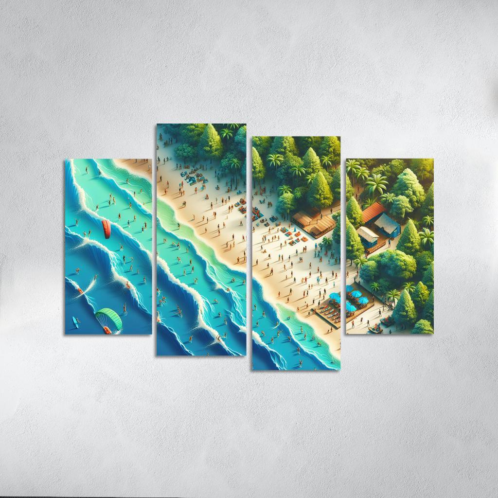 Echo Bay Adventure Beach Modern Paintings Frame