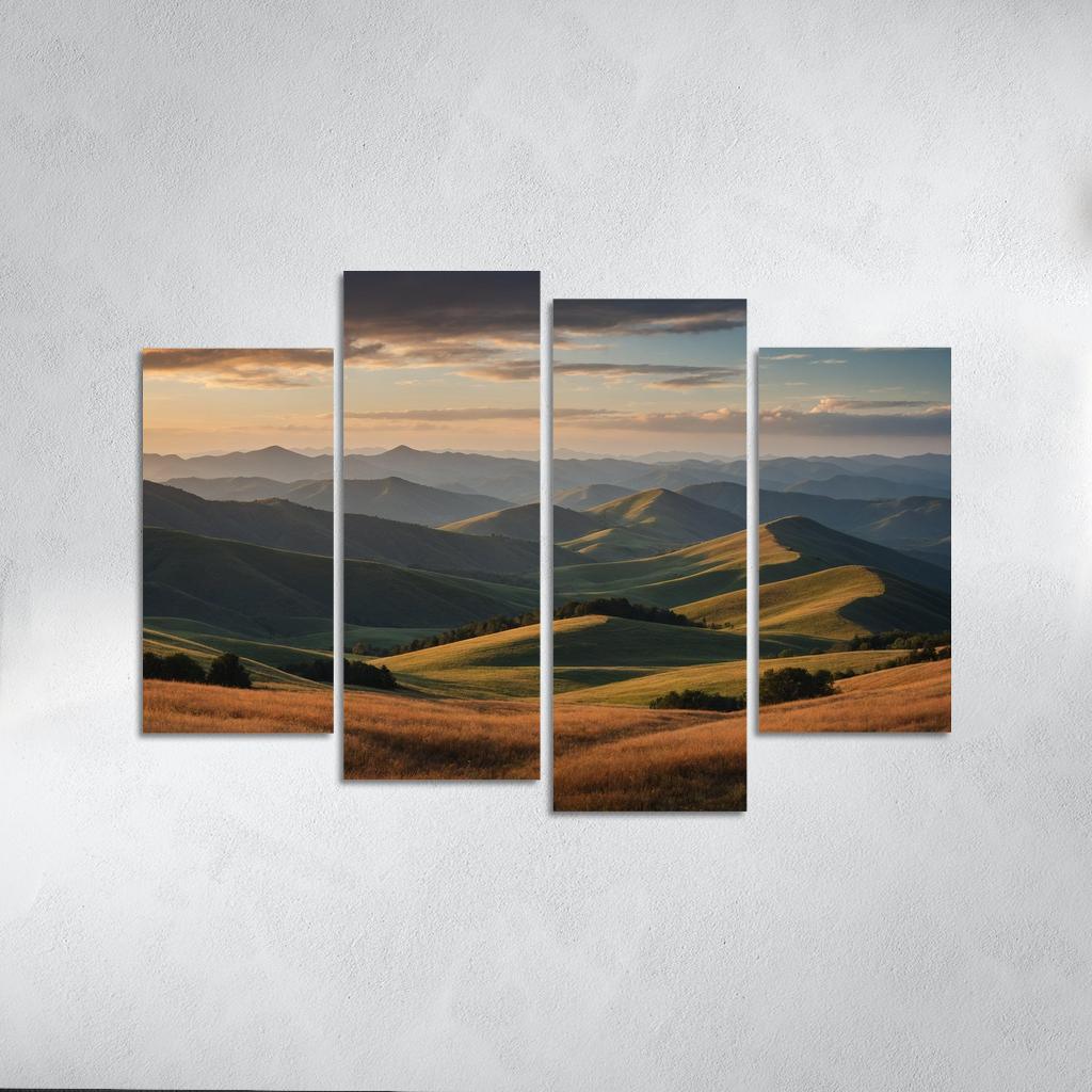 The Splendor Of Distant Mountain Ranges Oil Paintings Frame
