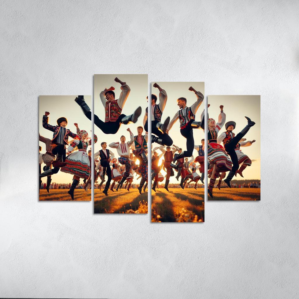 Cossack Dance The Spirit Of The Ukraine Modern Paintings Frame