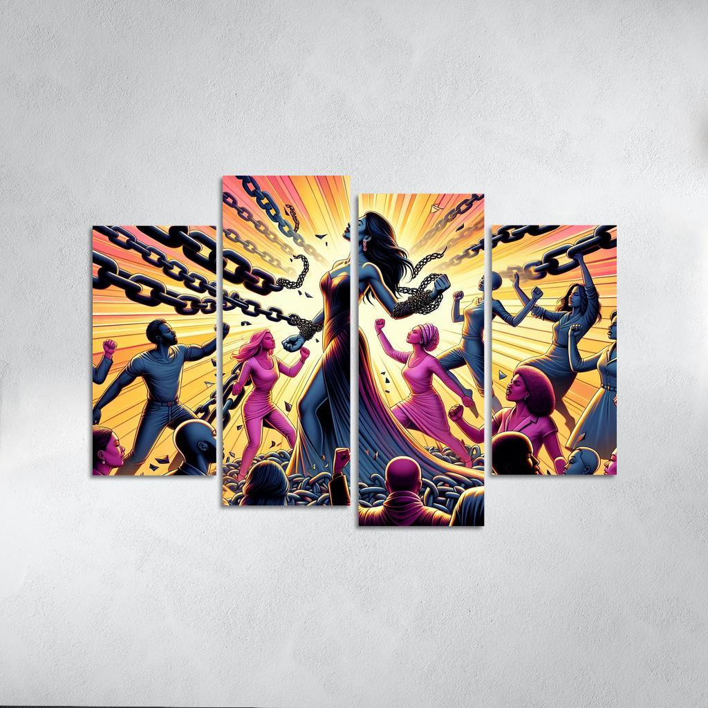 Gender Equality Breaking Barriers Custom Paintings Frame