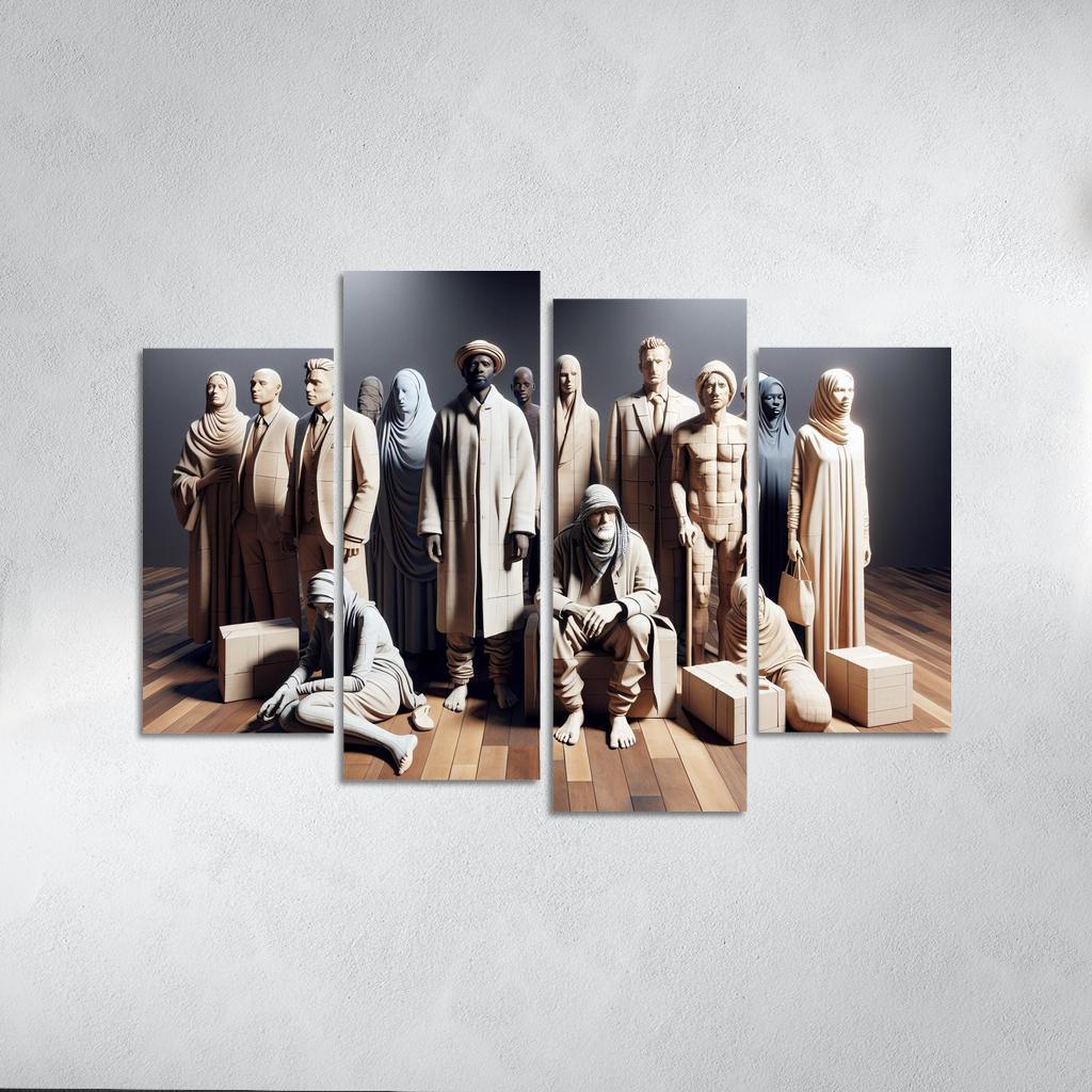 Empathy In Action Addressing Homelessness Through Art Multi-panel Paintings