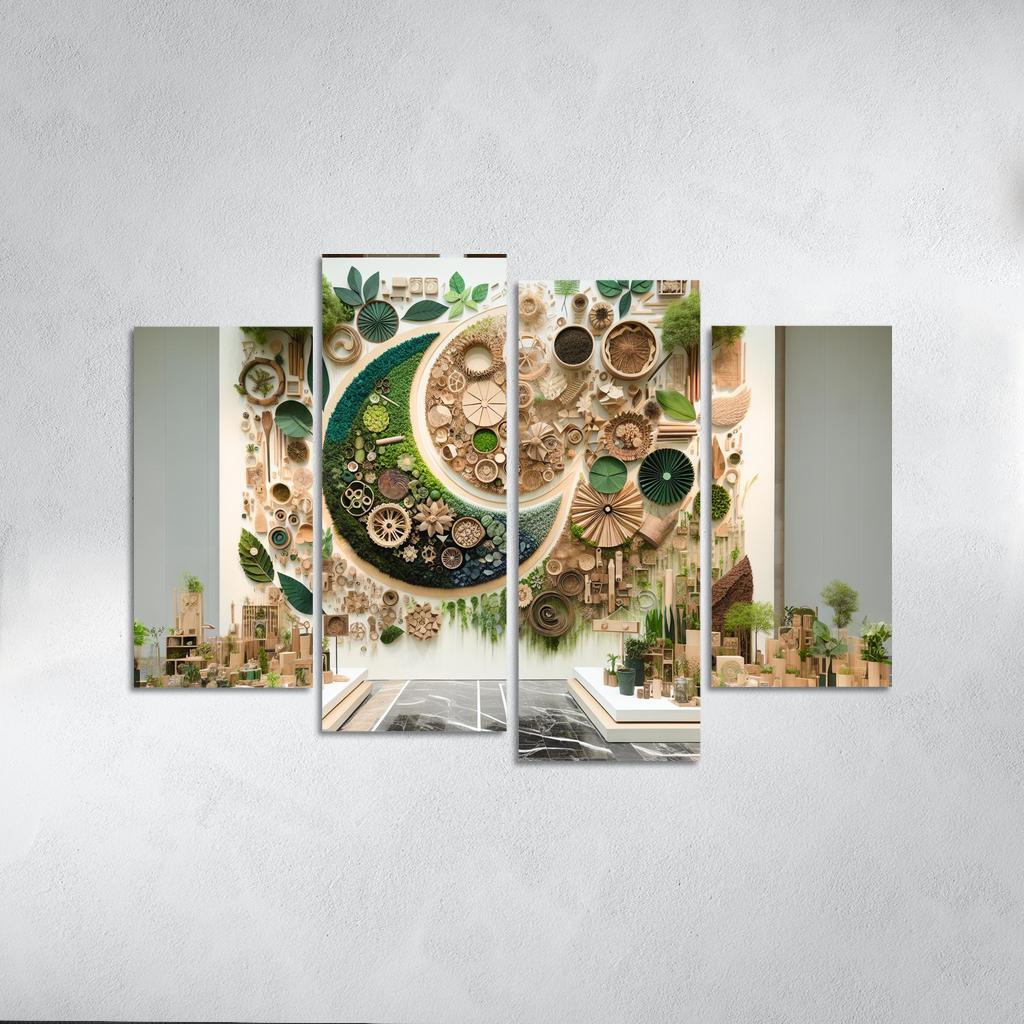 Nature's Art The Beauty Of Sustainable Practices Multi-panel Paintings