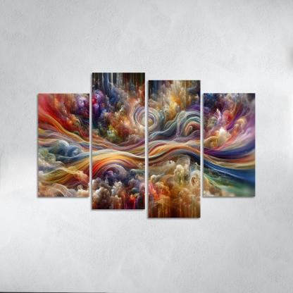 Timeless Threads of Memory 4 Piece HD Canvas Wall Art-Original Frame