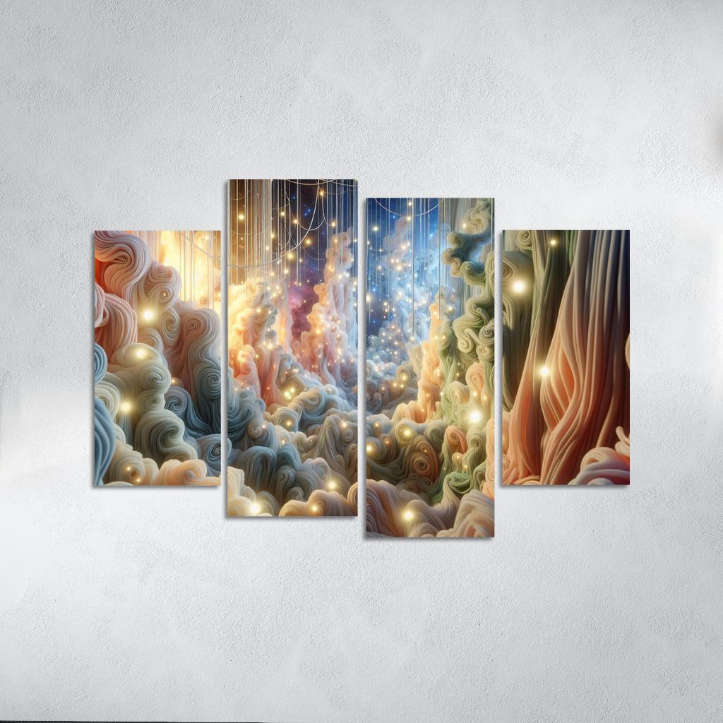 Whispers of Forgotten Dreams 4 Piece HD Canvas Wall Art-Original Frame