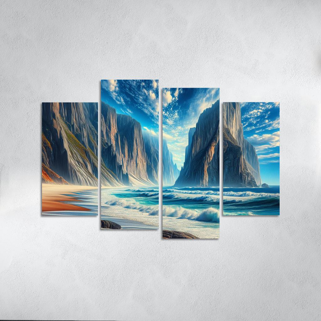 Majestic Cliffs Beach Premium Artwork Frames
