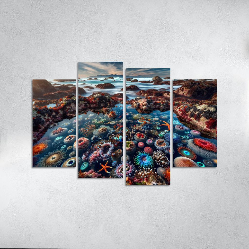 Tidal Pool Haven Nature's Aquatic Wonders Abstract Paintings Frame