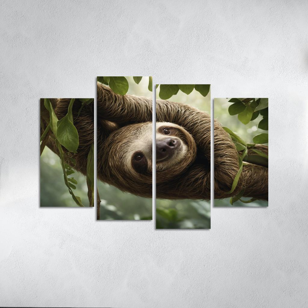 The Mysterious Sloth Slow And Steady Premium Artwork Frames