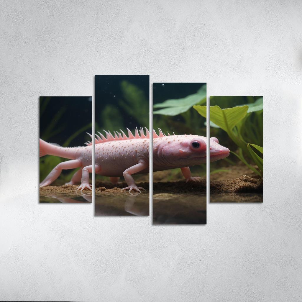 The Mysterious Axolotl The Water Monster Of Mexico Canvas Paintings Frame