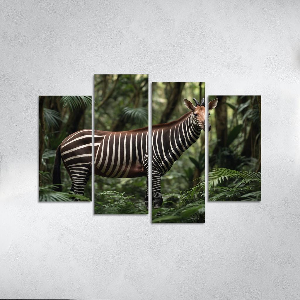 The Unique Okapi In The African Forests Framed Paintings