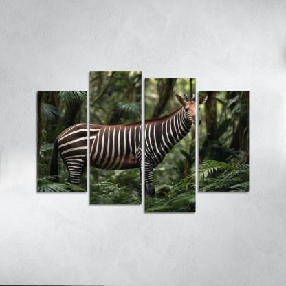 The Unique Okapi In The African Forests Framed Paintings