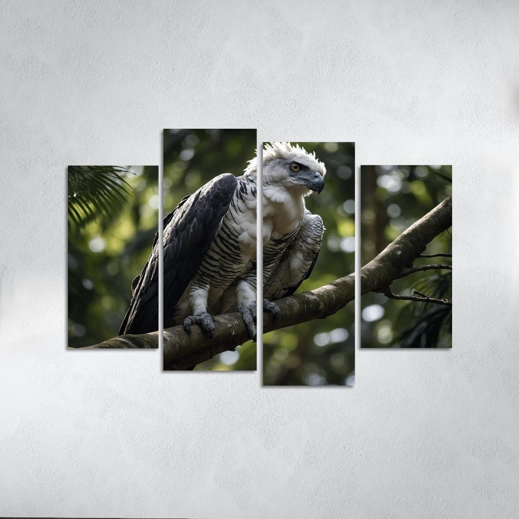 The Regal Harpy Eagle Master Of The Forest Canopy Modern Paintings Frame