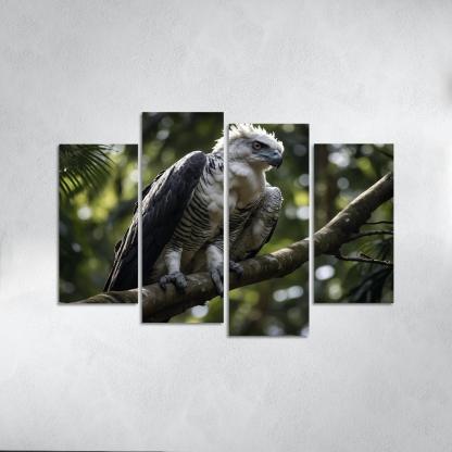 The Regal Harpy Eagle Master Of The Forest Canopy Modern Paintings Frame