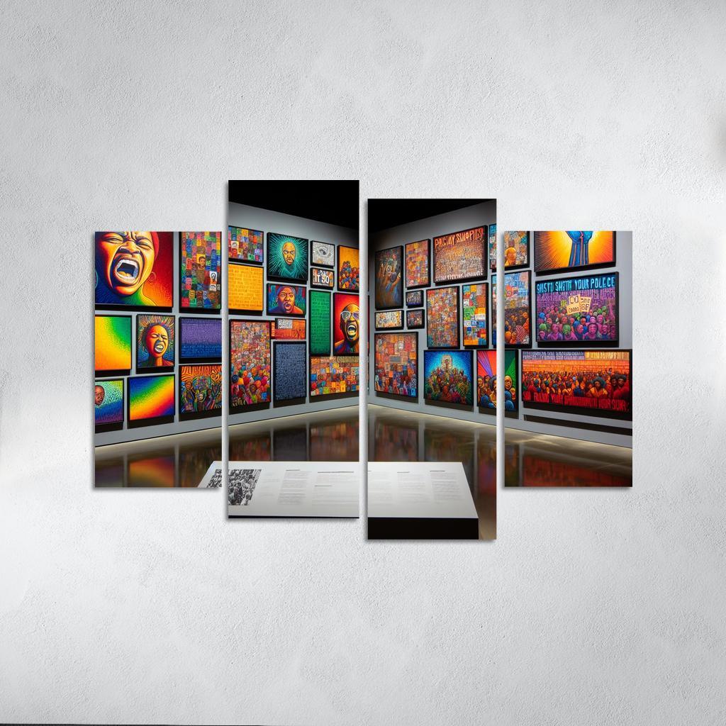 Threads Of Change Art On Racial Equality Framed Paintings