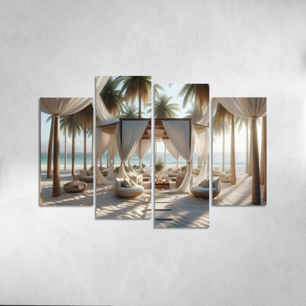 Tropical Oasis Beach And Spa Retreat Premium Artwork Frames