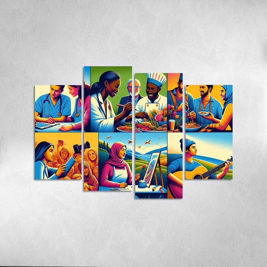 Voices Of Resilience Stories Of Refugee Empowerment Custom Paintings Frame