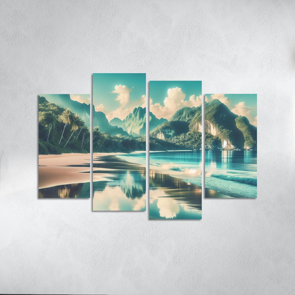 Tranquil Waters Beach Premium Artwork Frames