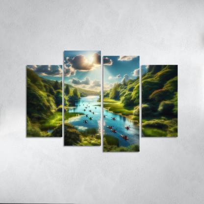 Crystal Waters Ideal For Kayaking Adventures Abstract Paintings Frame