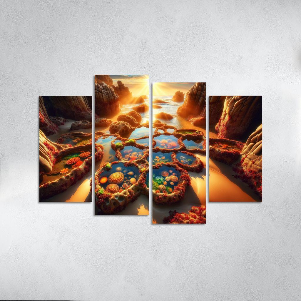 Tidal Pool Treasure Cove Modern Paintings Frame