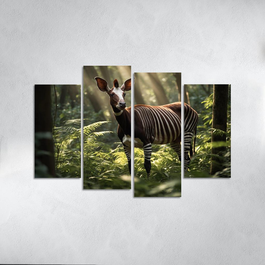 The Enigmatic Okapi Forest Guardian Of The Congo Modern Paintings Frame