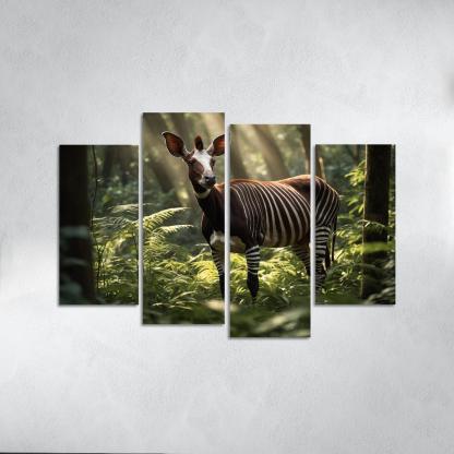 The Enigmatic Okapi Forest Guardian Of The Congo Modern Paintings Frame