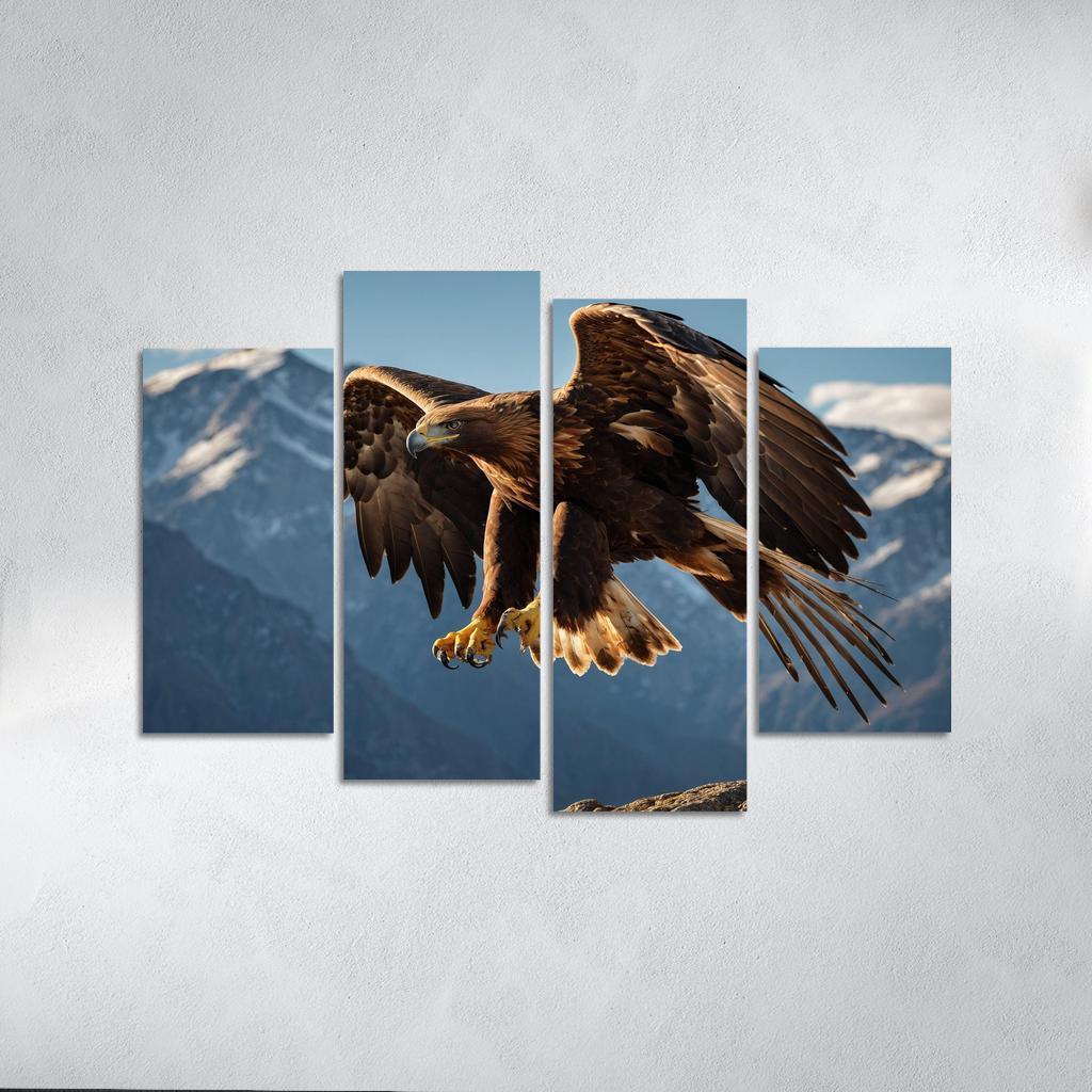 The Majestic Golden Eagle Sovereign Of The Skies Modern Paintings Frame