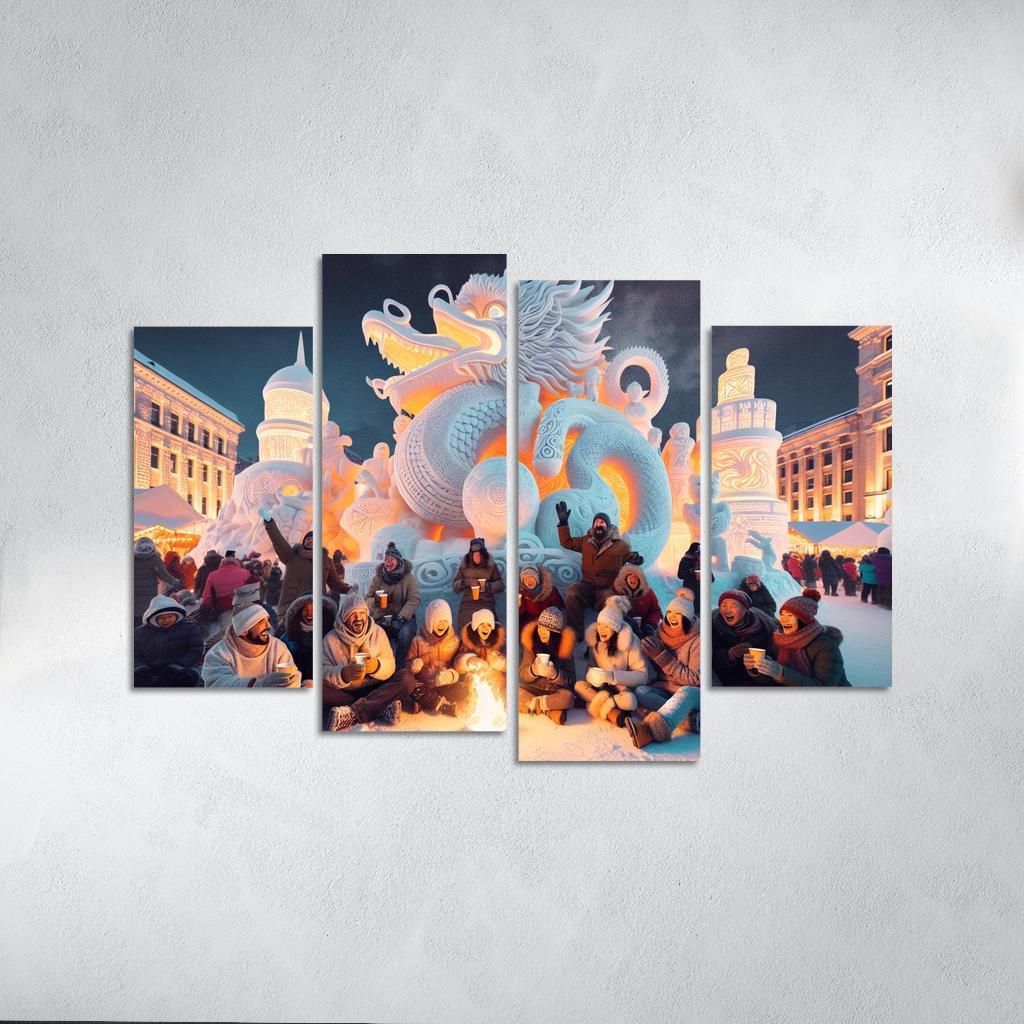 Sapporo Snow Festival Canvas Paintings Frame
